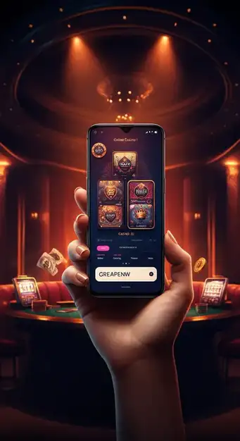 ViggoSlots Casino-Oberfläche mit Spielekategorien und Live-Casino-Lobby, präsentiert auf einem modernen Desktop